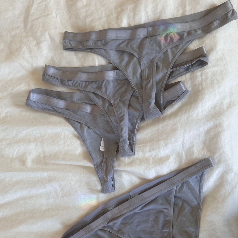 NWOT (bundle of 4) BOODY G-String Bamboo Underwear Size L / Mist Color - Picture 5 of 15